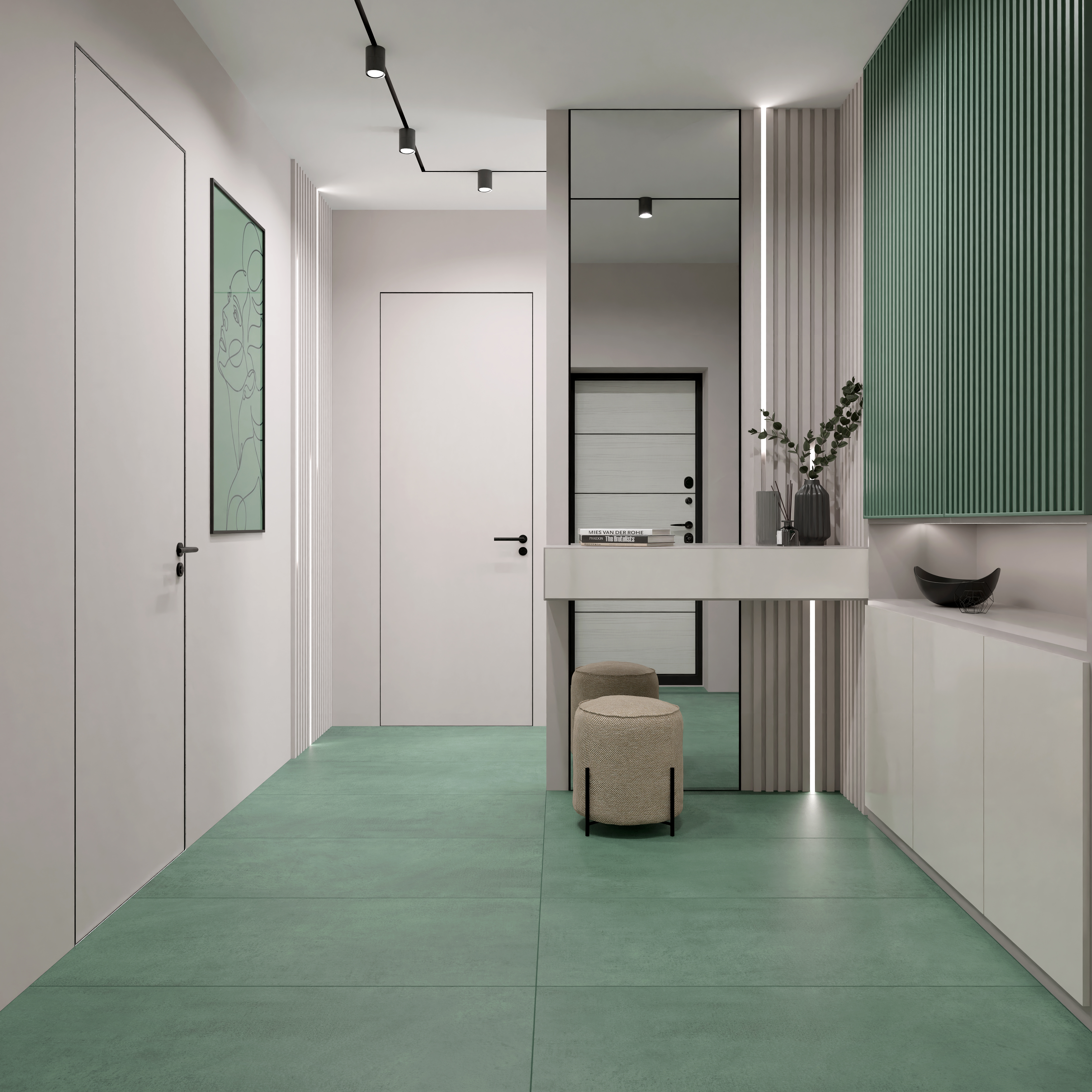 Плитка Гранитея G007-ArtBeton Green 600х600 Relief (1,44 кв.м.) арт. 54013