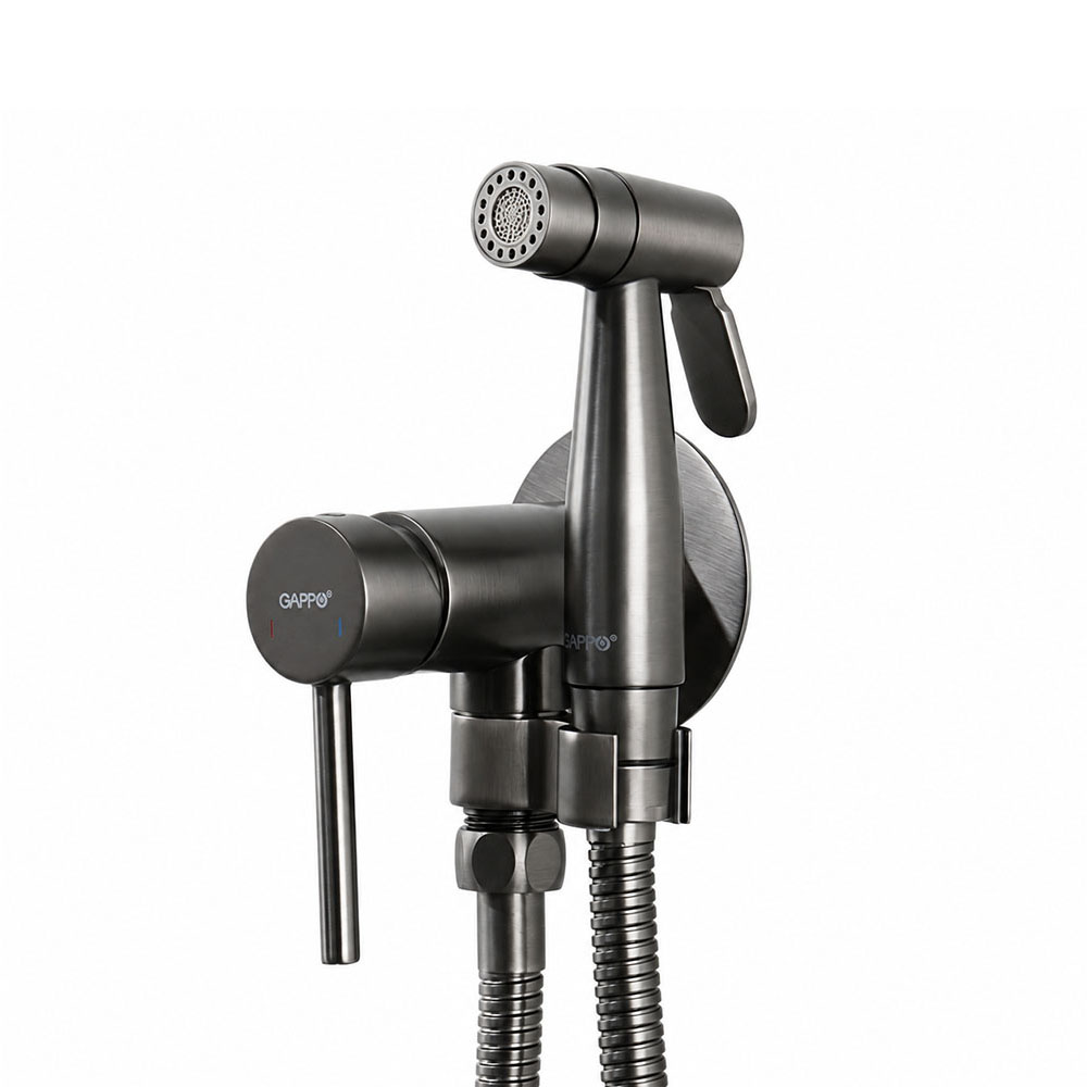 Гигиенический душ со смесителем GAPPO G7206-9, оружейная сталь арт. 189790