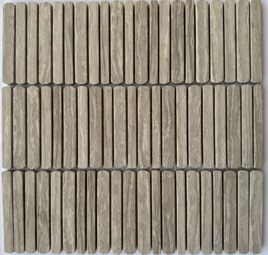 PIX 357 White Wooden, чип 10/12/15*100 мм, сетка 300х305x8 мм, Полированная арт. 82335