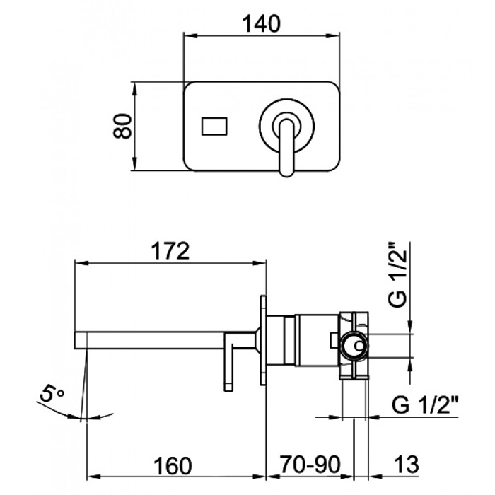 Смеситель для раковины Webert Living LV830606015, хром арт. 161843