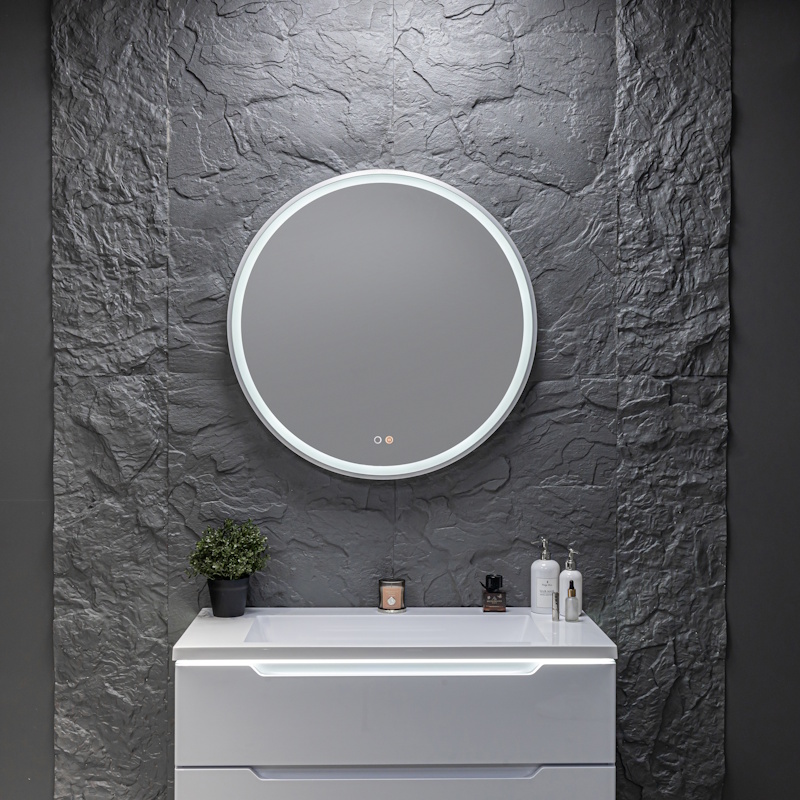 Зеркало Silver Mirrors Делуна/Deluna D800 2.2 (TX, алюм. профиль, цвет серебро, подогрев, сенсорный выключатель) арт. 179175