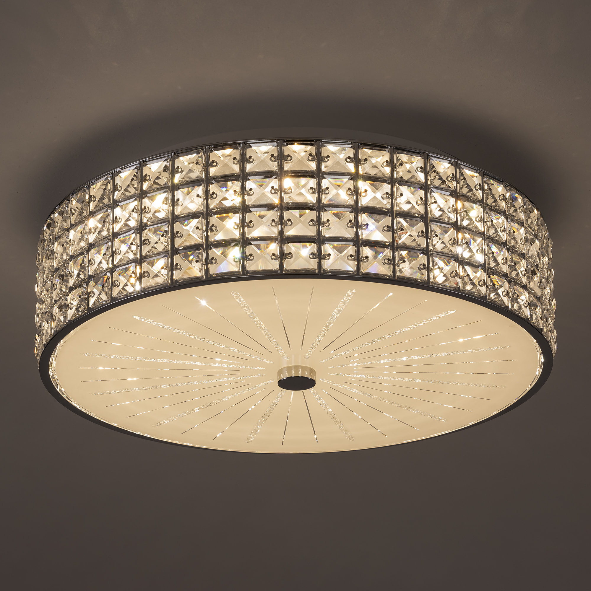 Citilux Портал CL32415G1 LED RGB Люстра хрустальная с пультом Хром арт. 89018