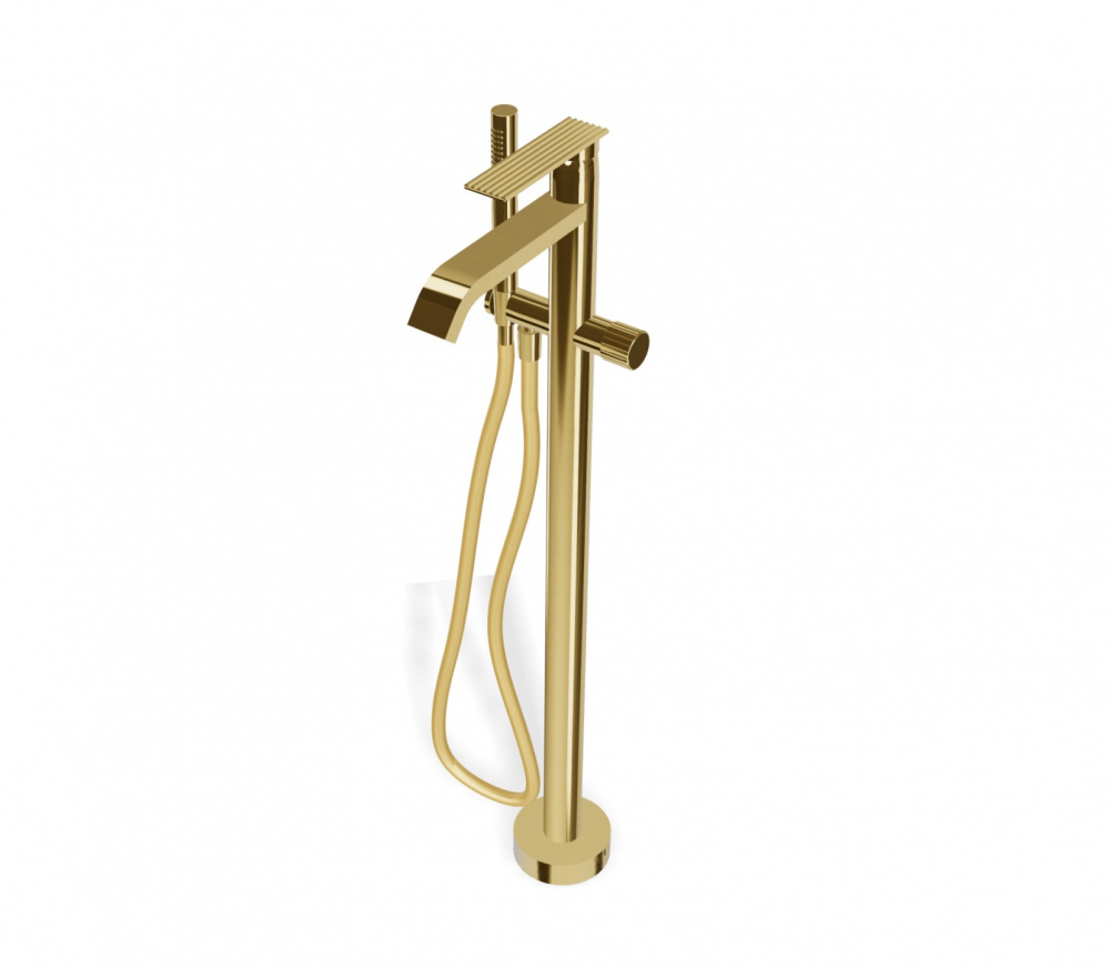 TREEMME IOS Смеситель напольный для ванны с ручным душем, DD Gold арт. 38705