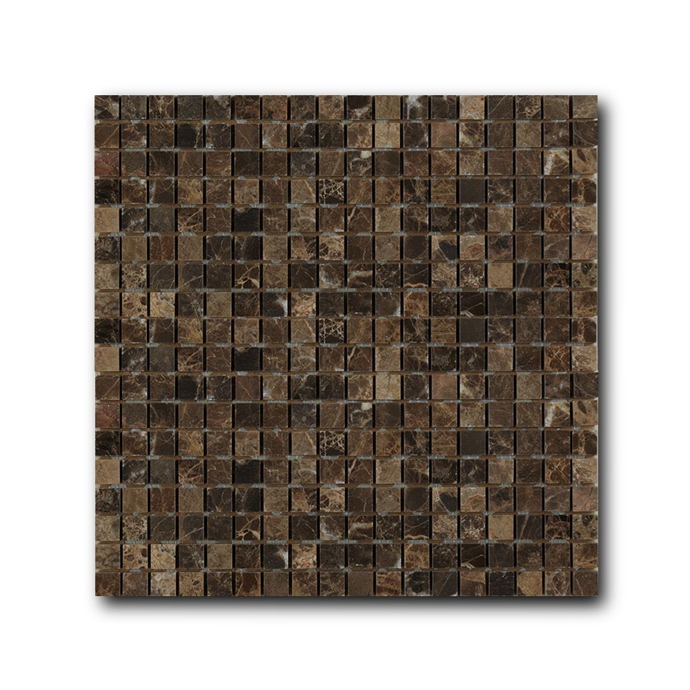 Art&Natura Мозаика из натурального камня 15x15 Marble Mosaic Dark Imperador 305x305 арт. 122238