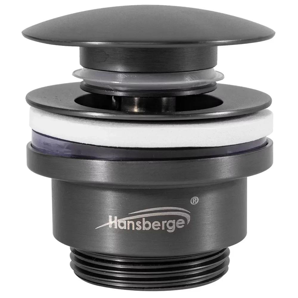 Донный клапан для раковины Hansberge H107BG, графит арт. 187689