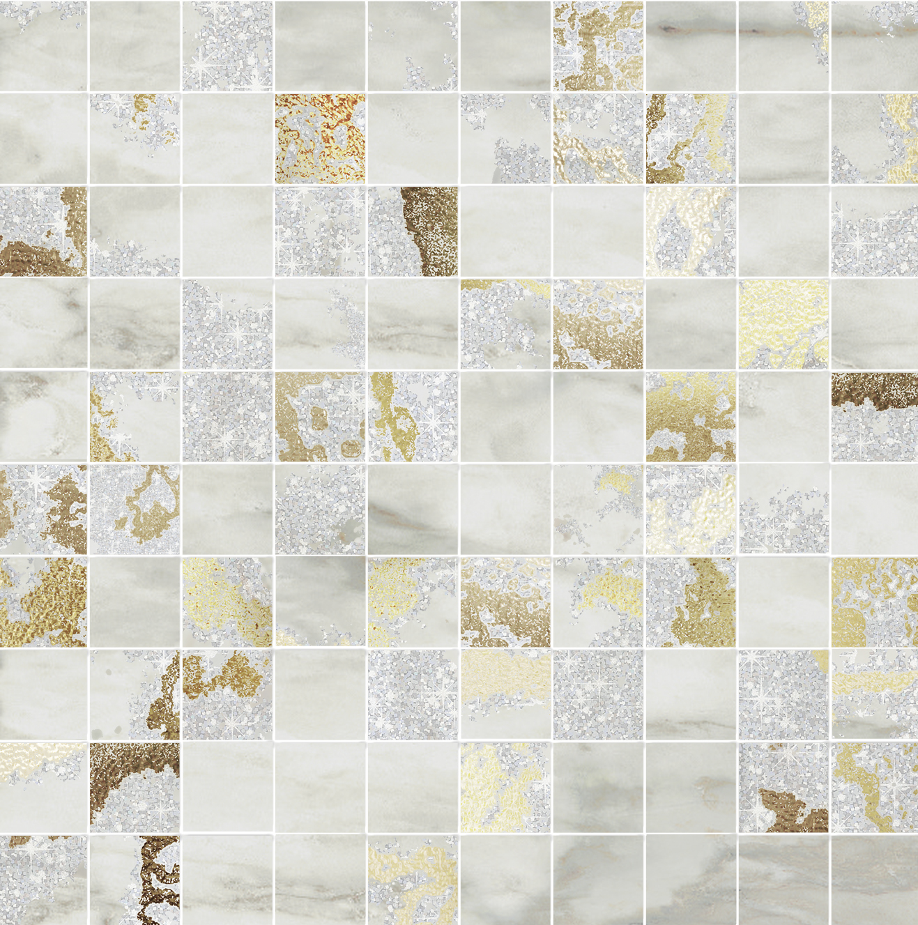MQSG Mosaico Q. Solitaire Grey Mix 29,7х29,7 (Р) (6шт) арт. 51434