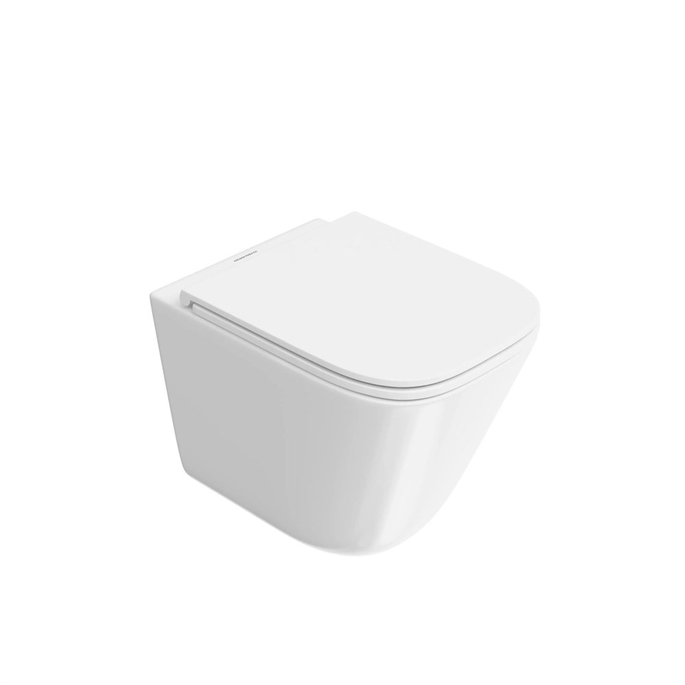 CU.T.wc.02 Унитаз Cubo Tornado/Кубо Торнадо подвесной, с системой смыва торнадо с крепежом и сиденьем, белый глянцевый арт. 121396