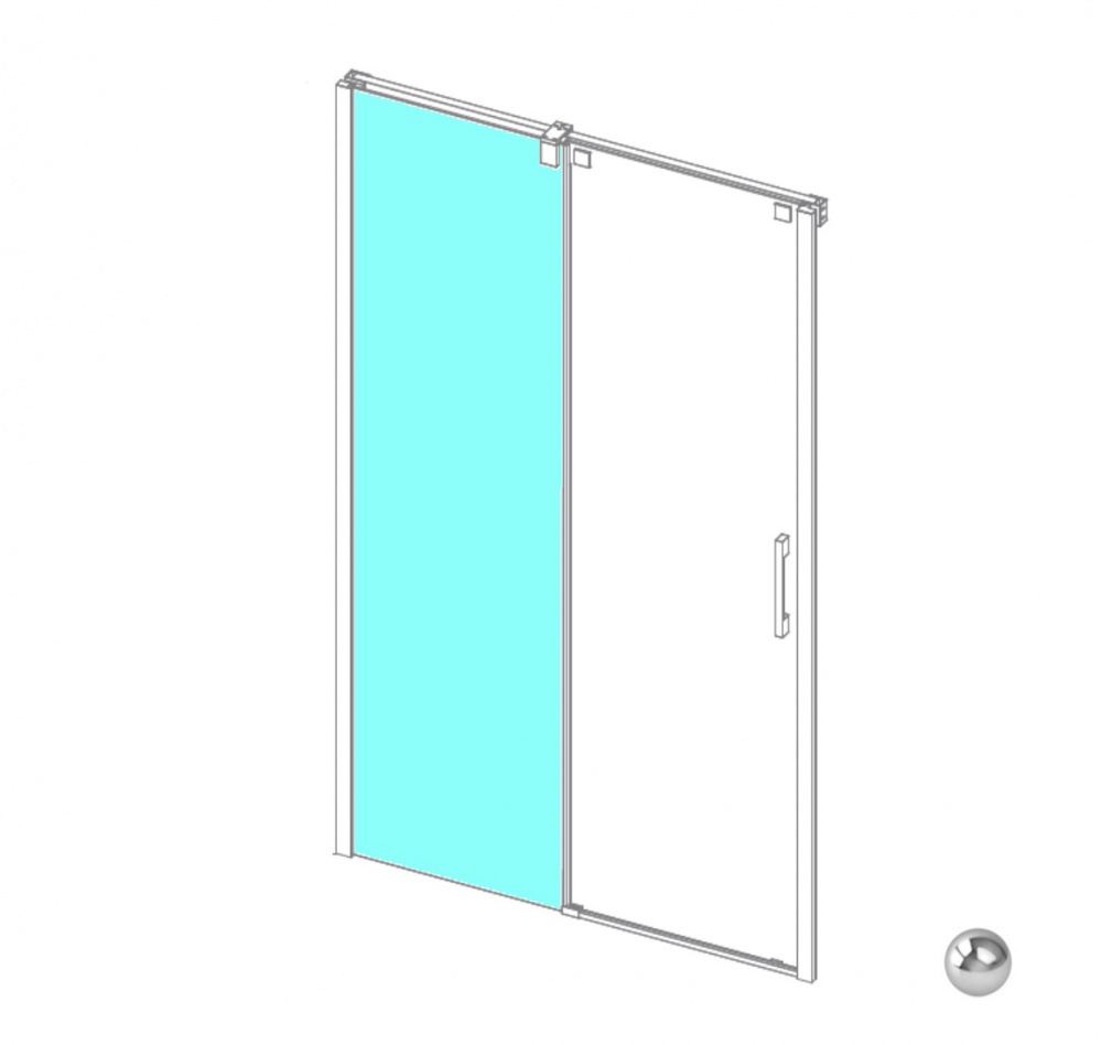 RADAWAY Espera DWJ front wall 550 L Боковая стенка, хром/прозрачное арт. 32619