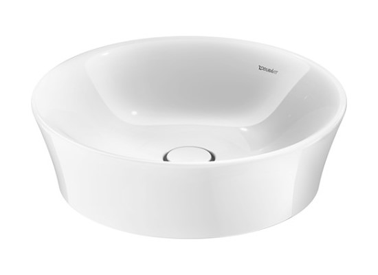 DURAVIT White Tulip Раковина накладная, без отв., с ДК, Ø 500 мм, белый с WonderGliss арт. 36470