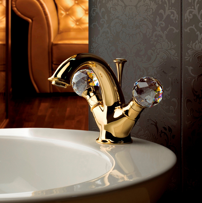 Смеситель для раковины Webert Karenina KA700102010, золото арт. 161895