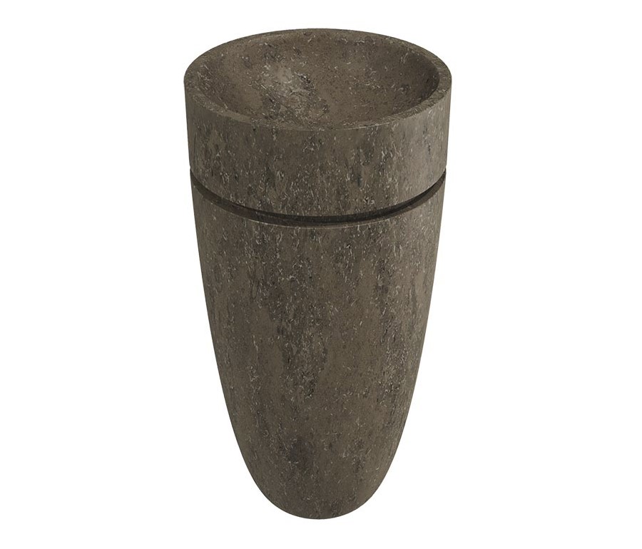 LANTIC Krabi Раковина напольная Ø42x85 см, Grey Stone арт. 36689