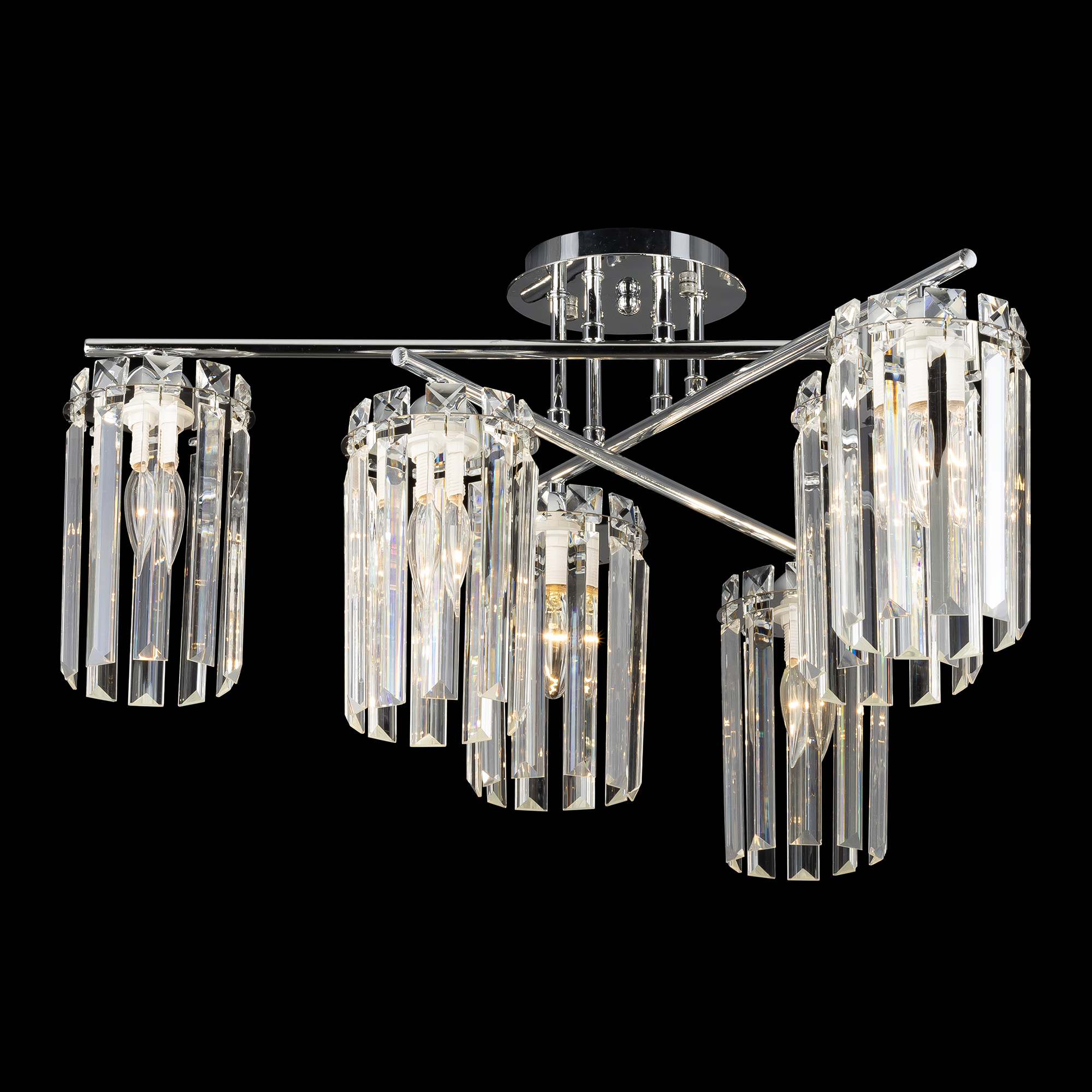 Citilux AXIS CL313261 Люстра хрустальная потолочная Хром арт. 89229