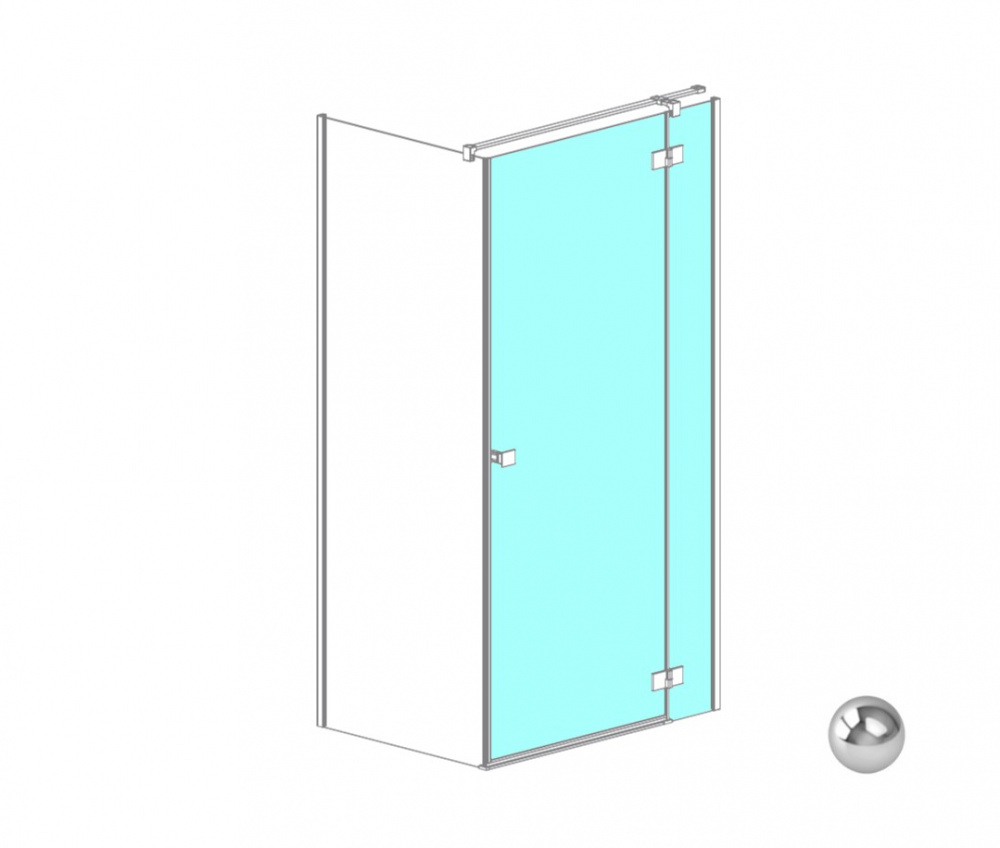 RADAWAY Essenza KDJ door 100 R Дверь, 972-987xH2000 мм, хром/прозрачное арт. 32763