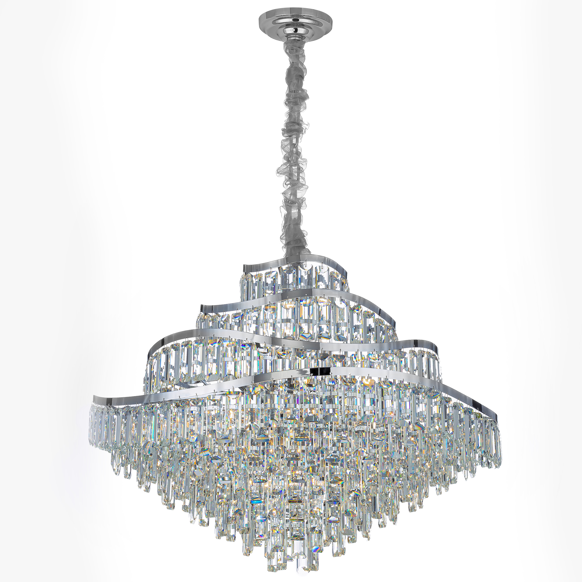Citilux NAIAD CL315191 Люстра хрустальная подвесная Хром арт. 89489