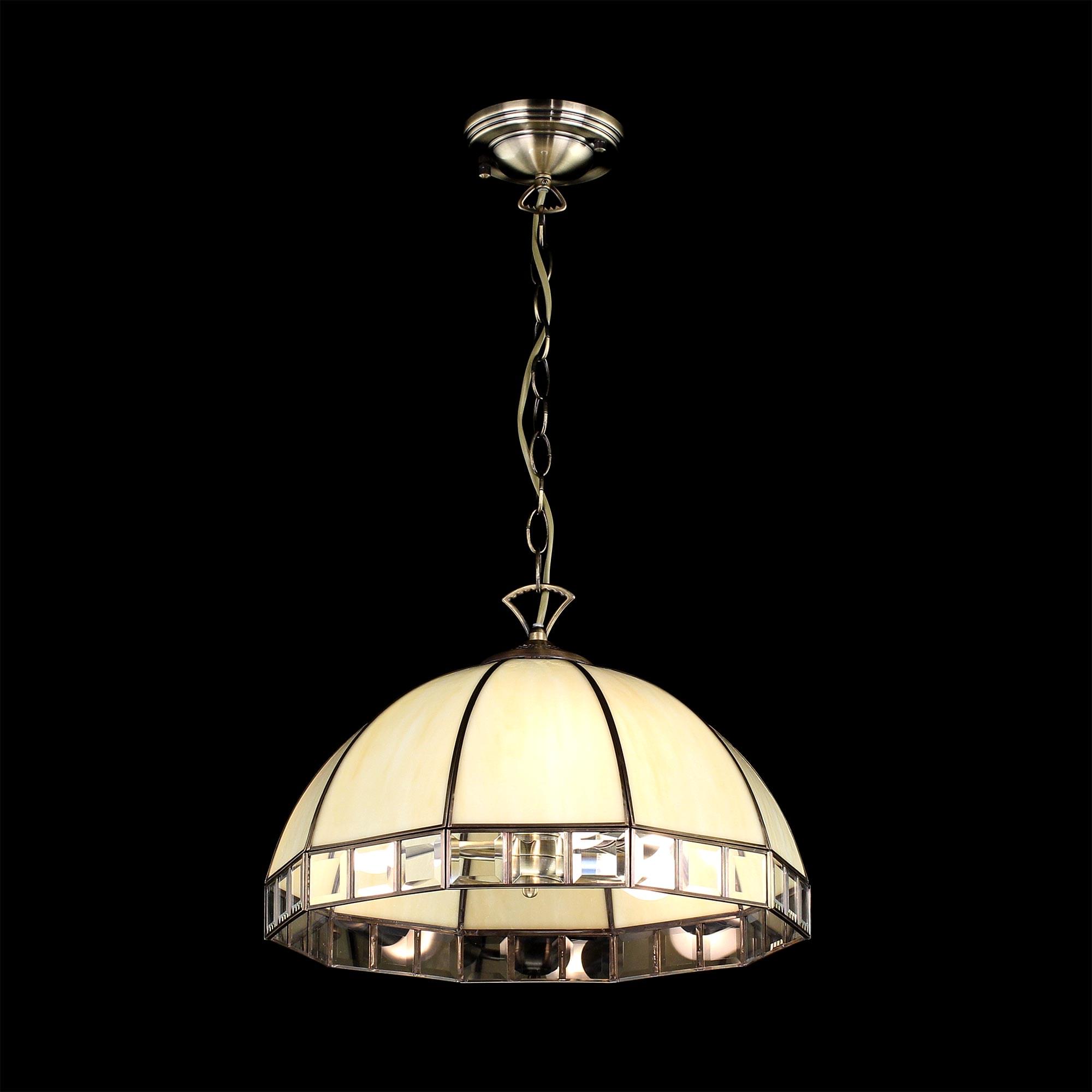 Citilux Шербург-1 CL440131 Люстра витражная подвесная Бронза арт. 88295