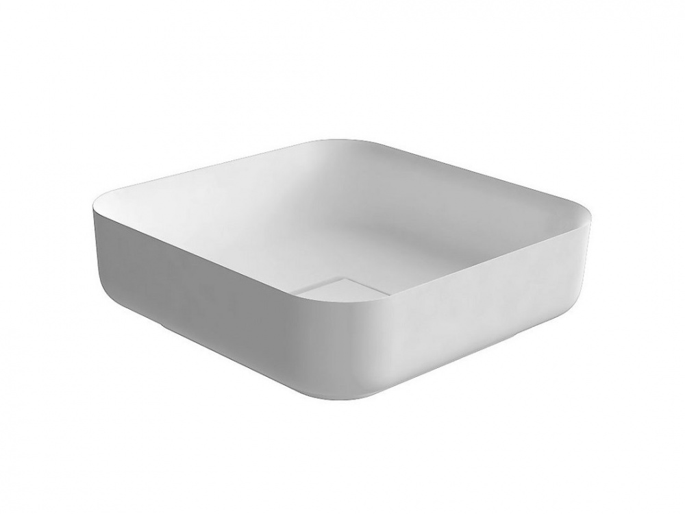 ANTL BOLO Раковина овальная из материала Flumood, для установки на столешницу, 12,5x40x40 см, Bianco арт. 36494