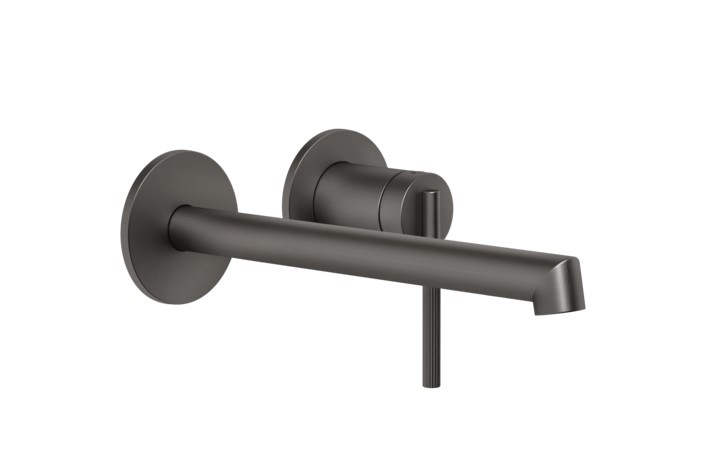 GESSI INGRANAGGIO Смеситель для раковины из стены на 2 отв., Black Metal Brushed PVD арт. 34792