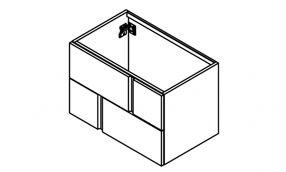 GAMADECOR TRAVAT BPS Тумба под раковину 80x52,8x49,2 см, ламинат Camel арт. 33655