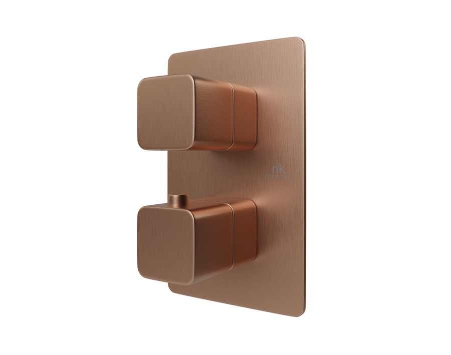 NOKEN LOUNGE Наружная часть термостатического смесителя Smartbox, браш. медь арт. 39154
