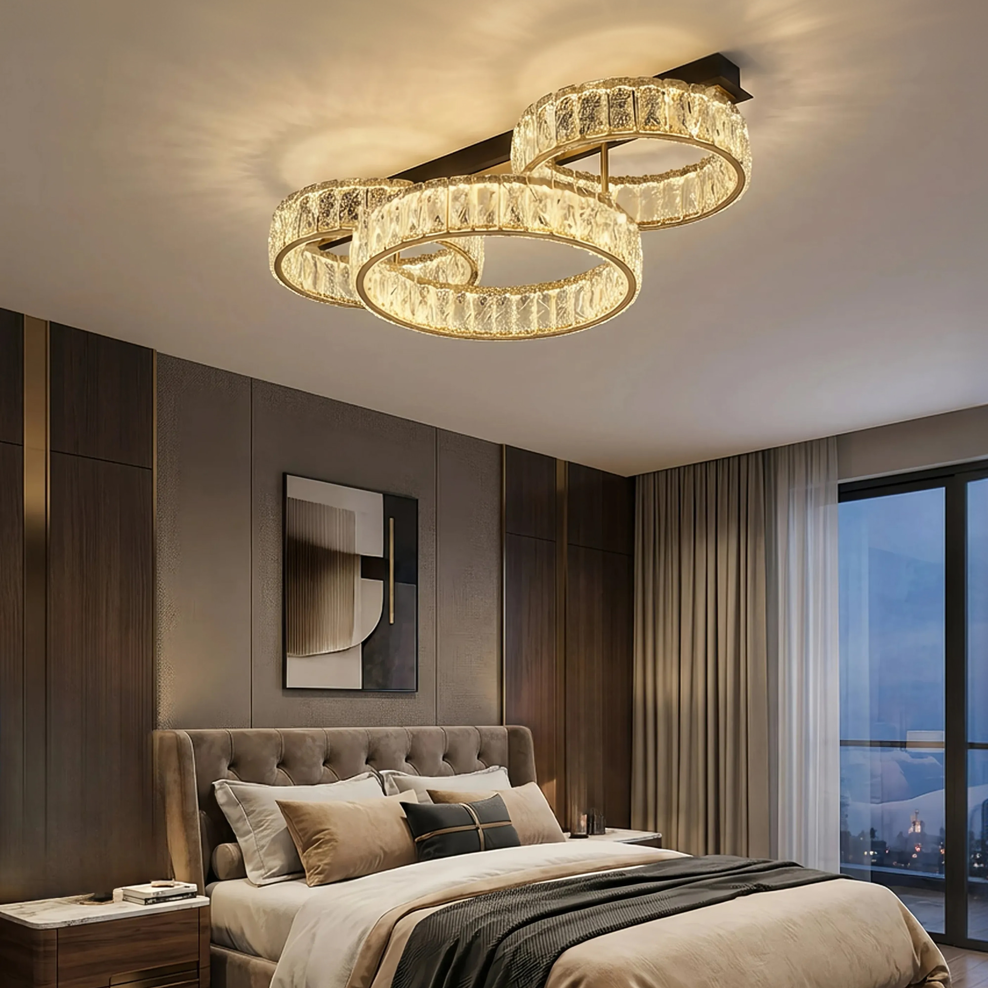 Citilux PALANT CL325162 LED Люстра хрустальная Чёрный+Бронза арт. 89713