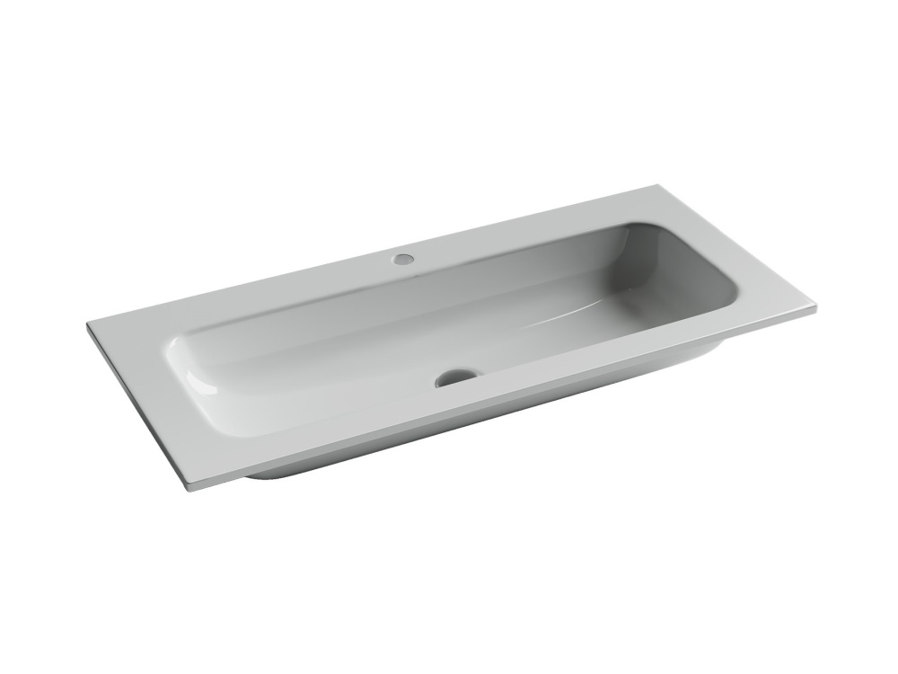 CERAMICANOVA Grace Раковина накладная прямоугольная 1010х457х137 мм, 1 отв. под смеситель, белый арт. 77497