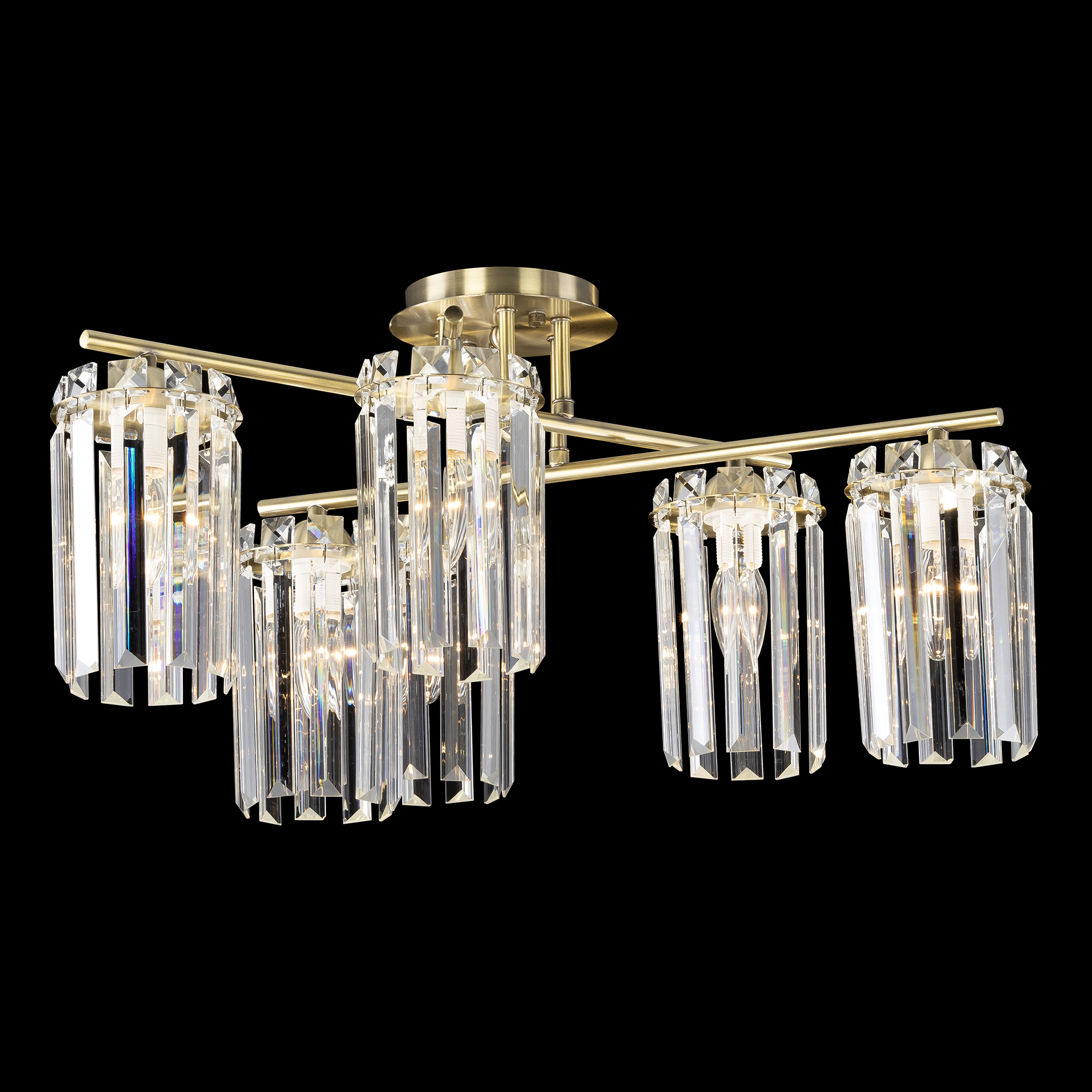 Citilux AXIS CL313263 Люстра хрустальная потолочная Бронза арт. 89232
