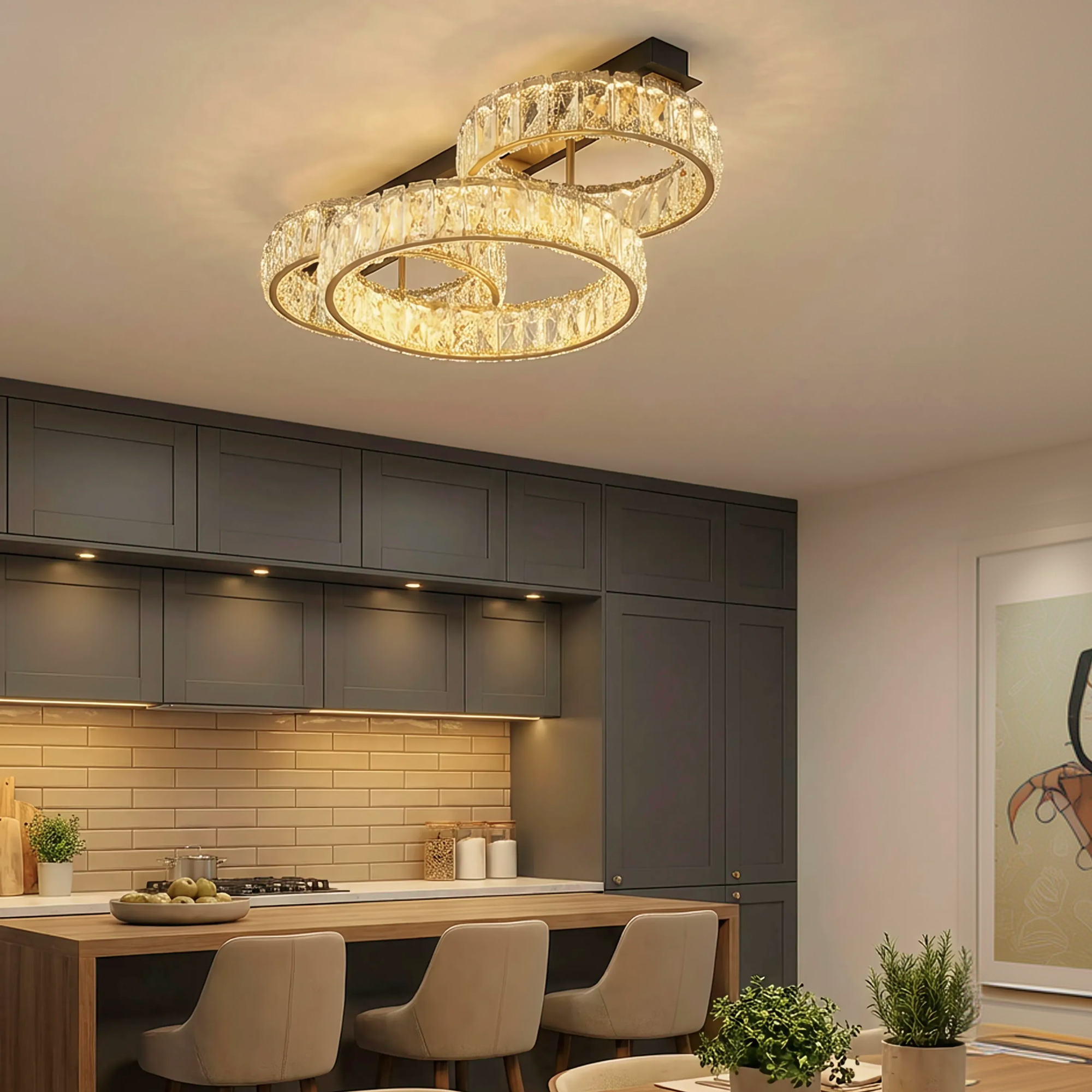 Citilux PALANT CL325162 LED Люстра хрустальная Чёрный+Бронза арт. 89713