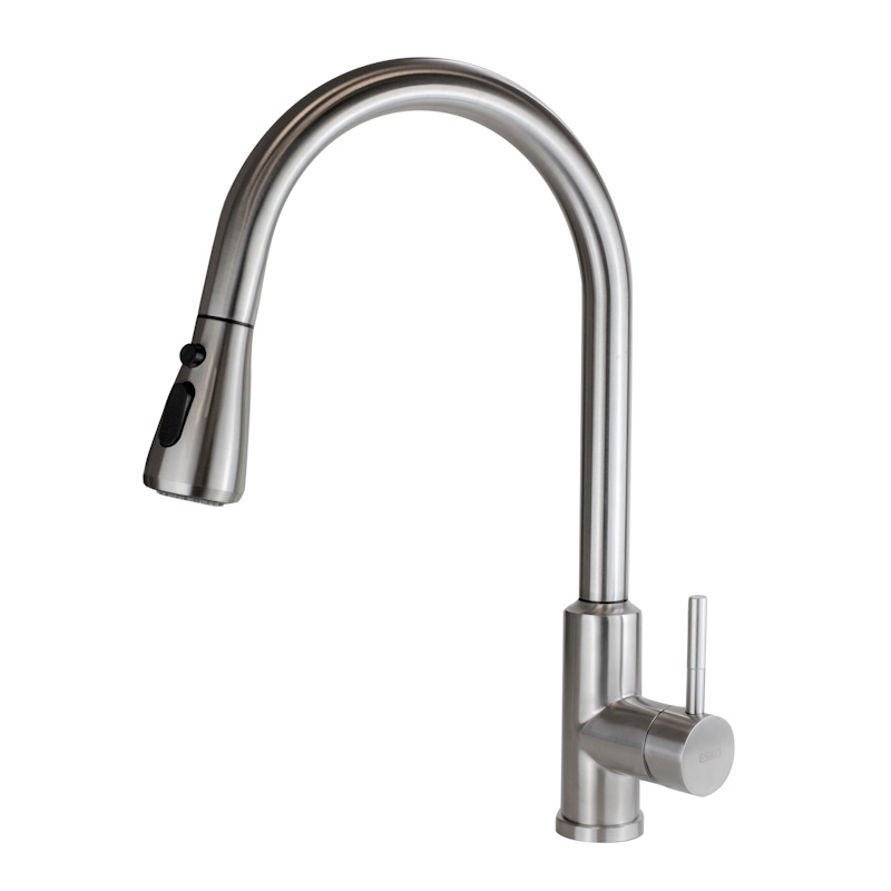 Смеситель для кухни с выдвижным изливом Esko Kitchen TSS 519, сатин арт. 171711
