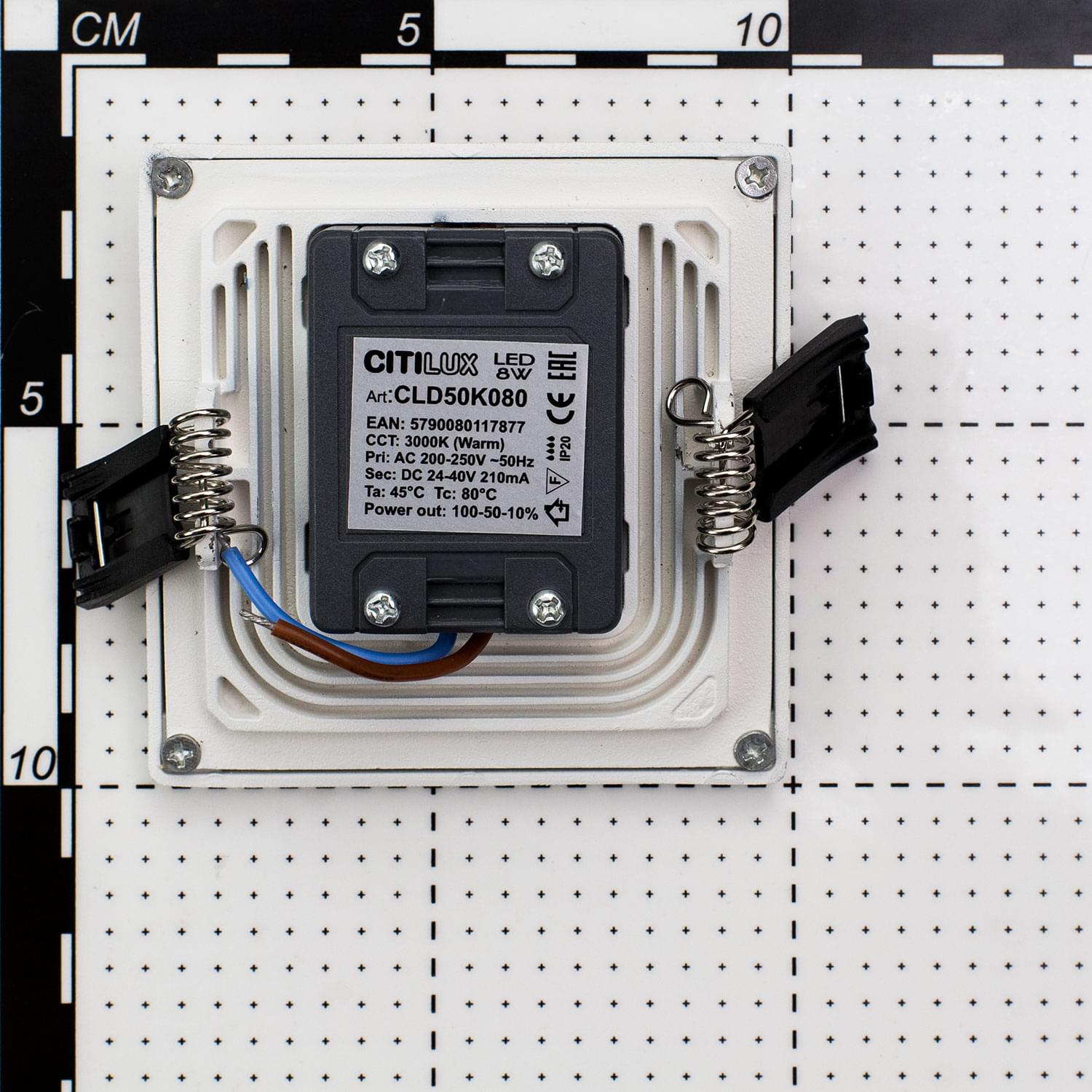 Citilux Омега CLD50K080 LED Встраиваемый светильник с диммером Белый арт. 88373