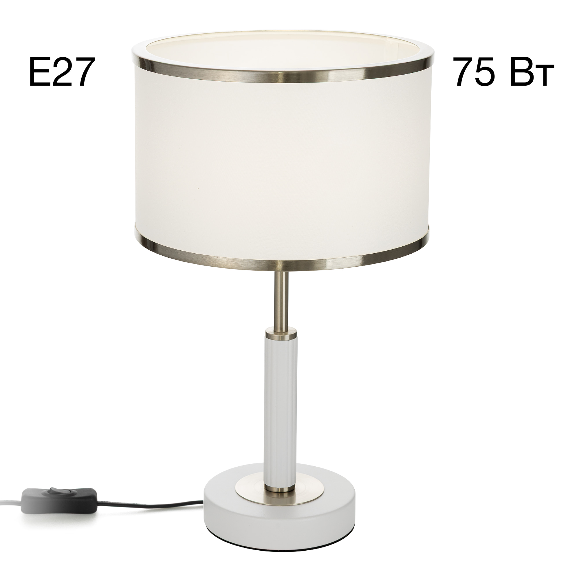 Citilux ALTON CL421812 Настольная лампа с абажуром Белая арт. 89532