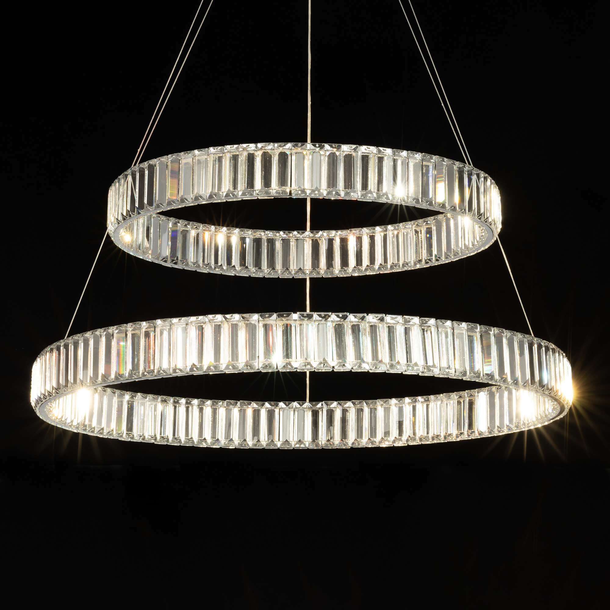 Citilux Чезаре CL338281 LED Люстра хрустальная с пультом Хром арт. 89035