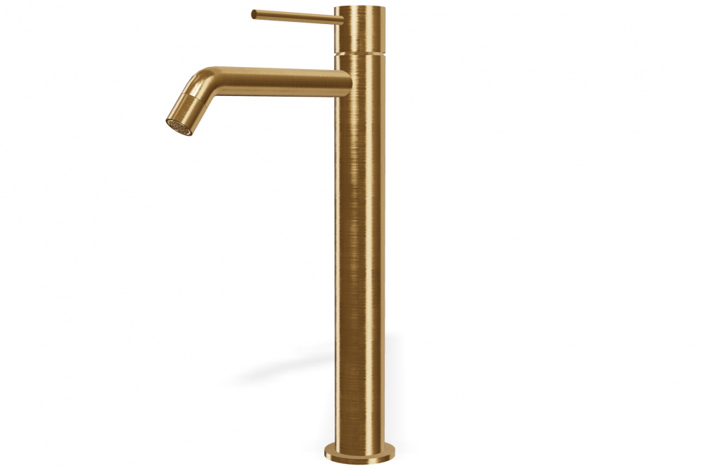 TREEMME Up+ Смеситель для раковины 231, без ДК, вынос 149 мм, DZ Brushed gold арт. 35667