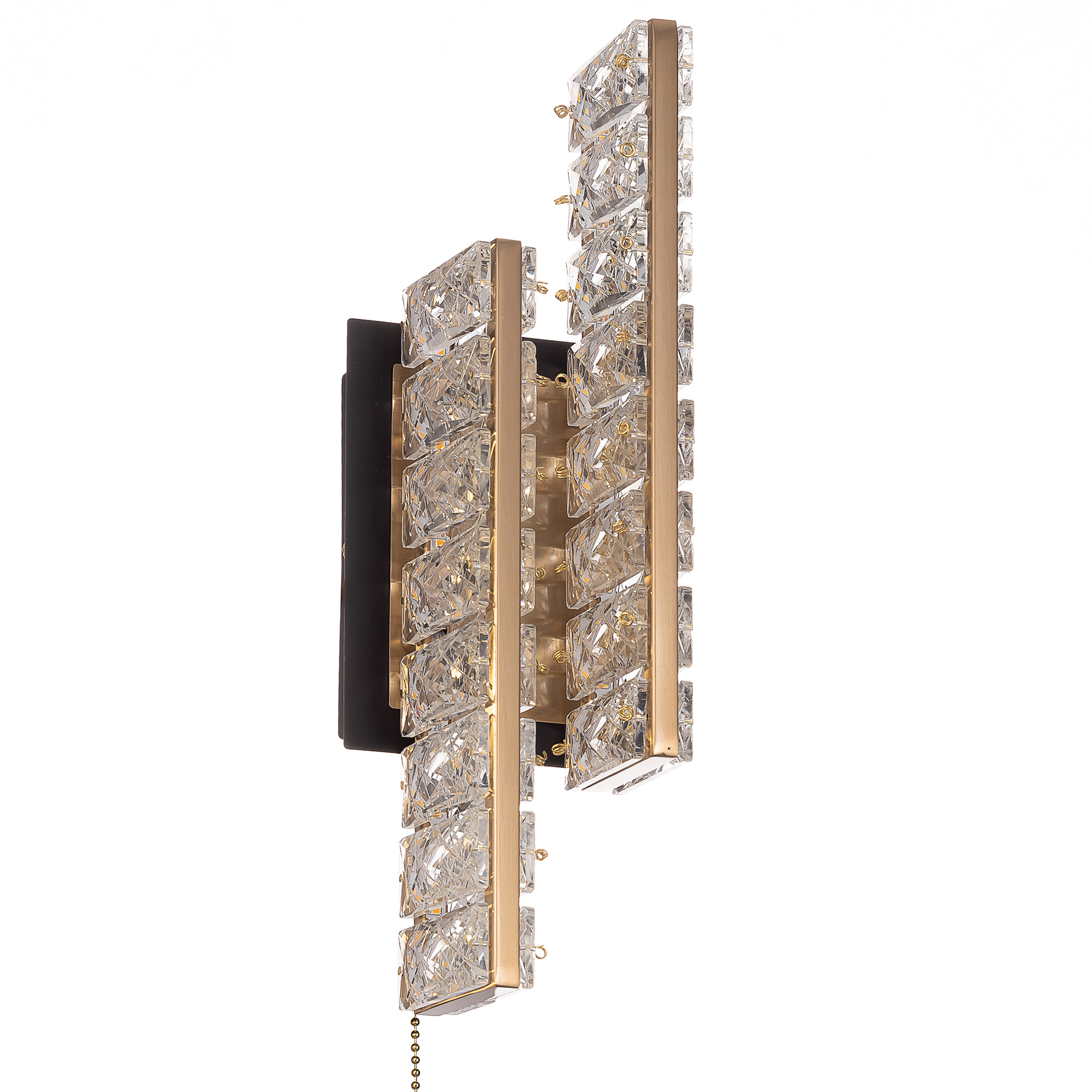Citilux PALANT CL325422 LED Бра хрустальное с выключателем Чёрный+Бронза арт. 89627