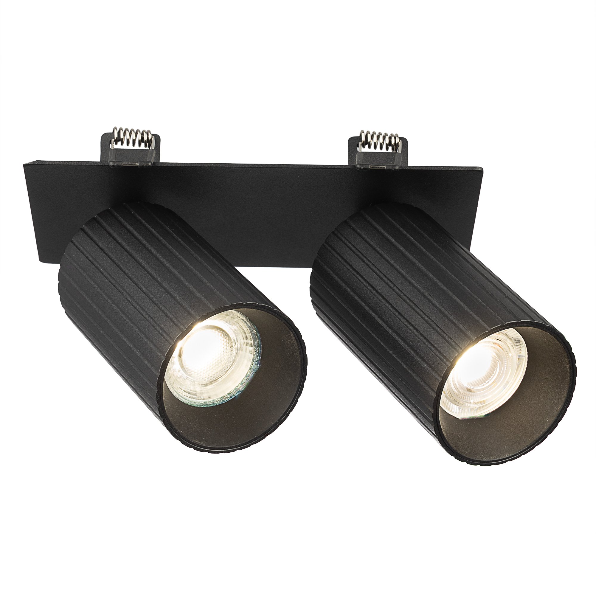 Citilux AXEL CL512D21R Спот поворотный встраиваемый двойной Чёрный Рифлёный арт. 129445