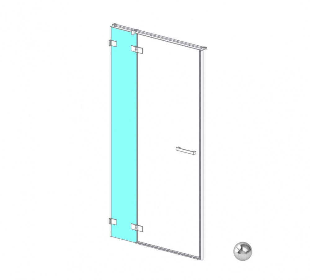 RADAWAY Euphoria DWJ front wall 343 L Неподвижный сегмент, хром/прозрачное арт. 32610