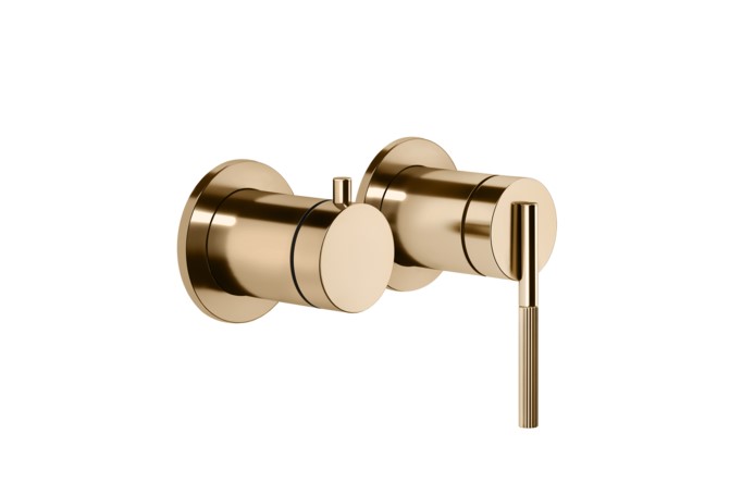 GESSI INGRANAGGIO Внешние части для настенного смесителя на 2 выхода, 735 Warm Bronze PVD арт. 38093