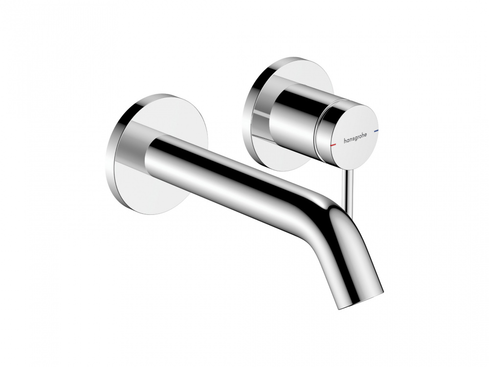 HANSGROHE TECTURIS S Смеситель для раковины из стены на 2 отверстия, излив 16,5 см, хром арт. 35320