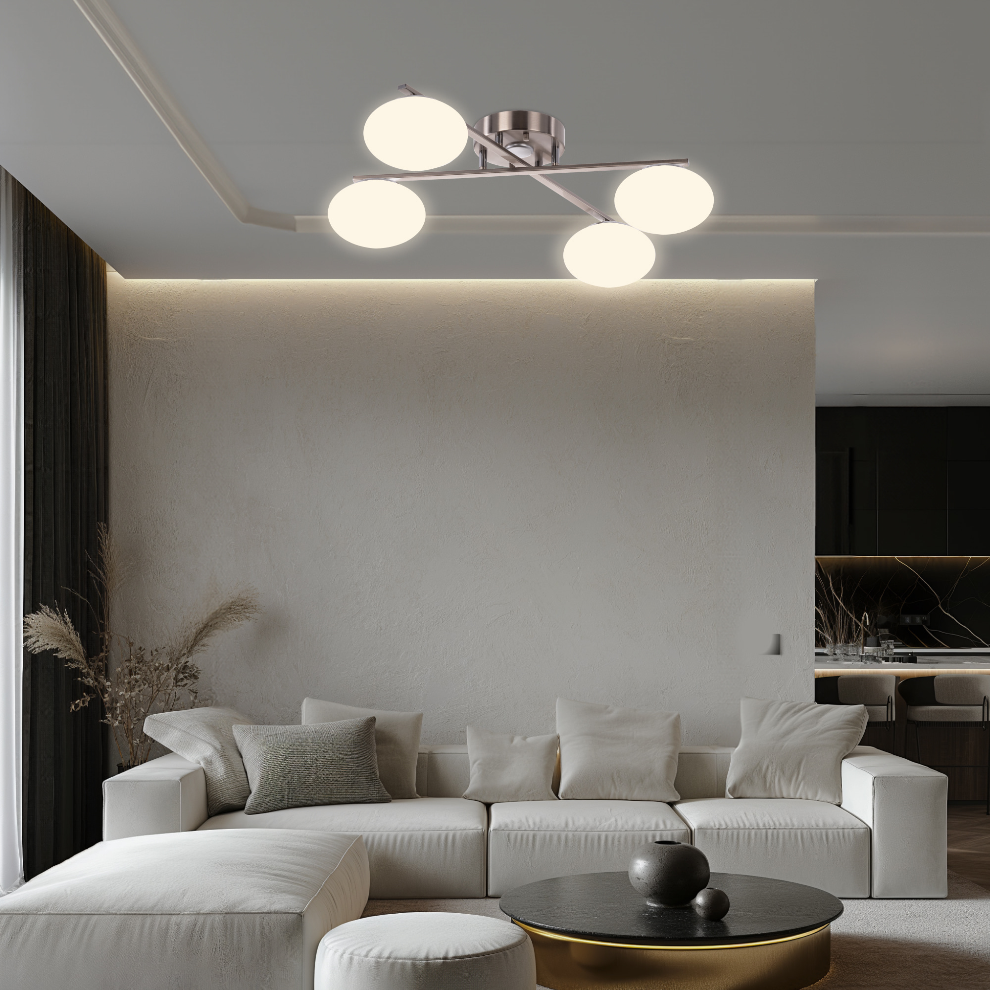 Citilux ATMAN SMART CL226A141 RGB LED Умная люстра Матовый Хром арт. 89433