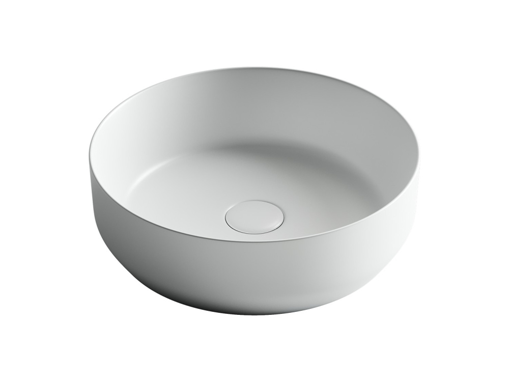 CERAMICANOVA Element Раковина накладная круглая 390х390хH120 мм, белый матовый арт. 77394