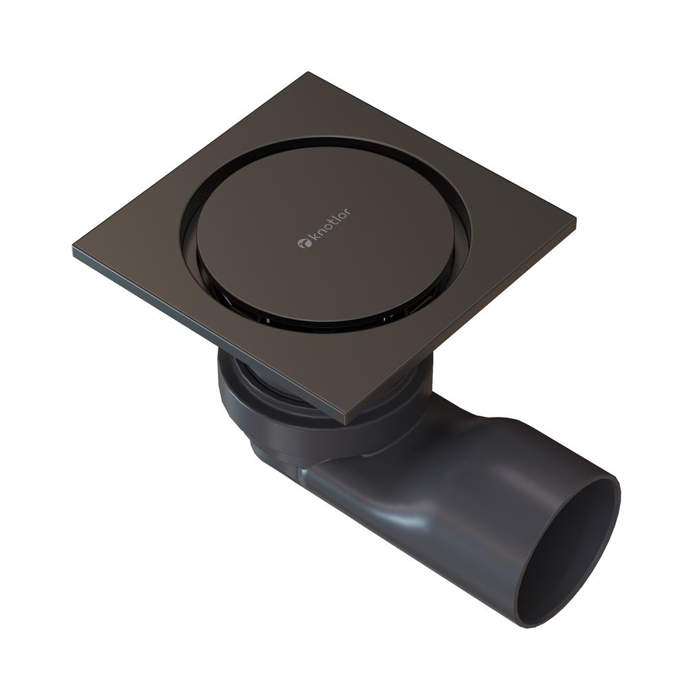 Душевой трап точечный Knotlor SDSC100GM, вороненая сталь арт. 175997