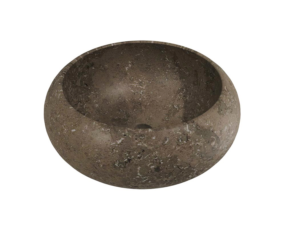 LANTIC ZENO Раковина на столешницу Ø40,5х14,6 см, Grey Stone арт. 36708
