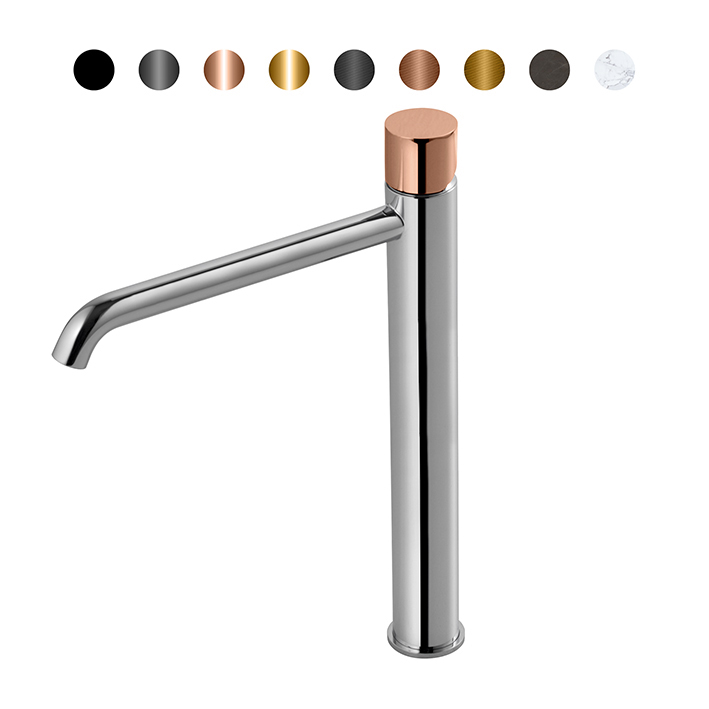 NOKEN ROUND CUSTOM Смеситель для раковины высокий H306 мм, 3/8”, 5 л/мин, без ДК, хром/colors. арт. 35550
