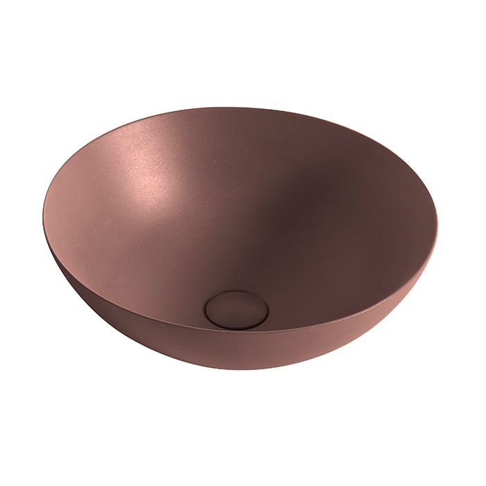 NOKEN SLENDER Раковина на столешницу Ø40 см, БЕЗ перелива, с ДК, cioccolato brown арт. 37143