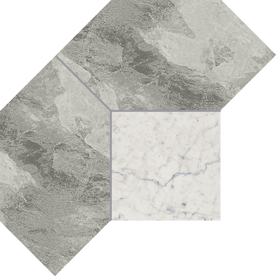 Italon Керамический гранит Charme Extra Floor Project Мозаика Silver Polygon (старый пакинг) 21x28.5 люкс арт. 70156