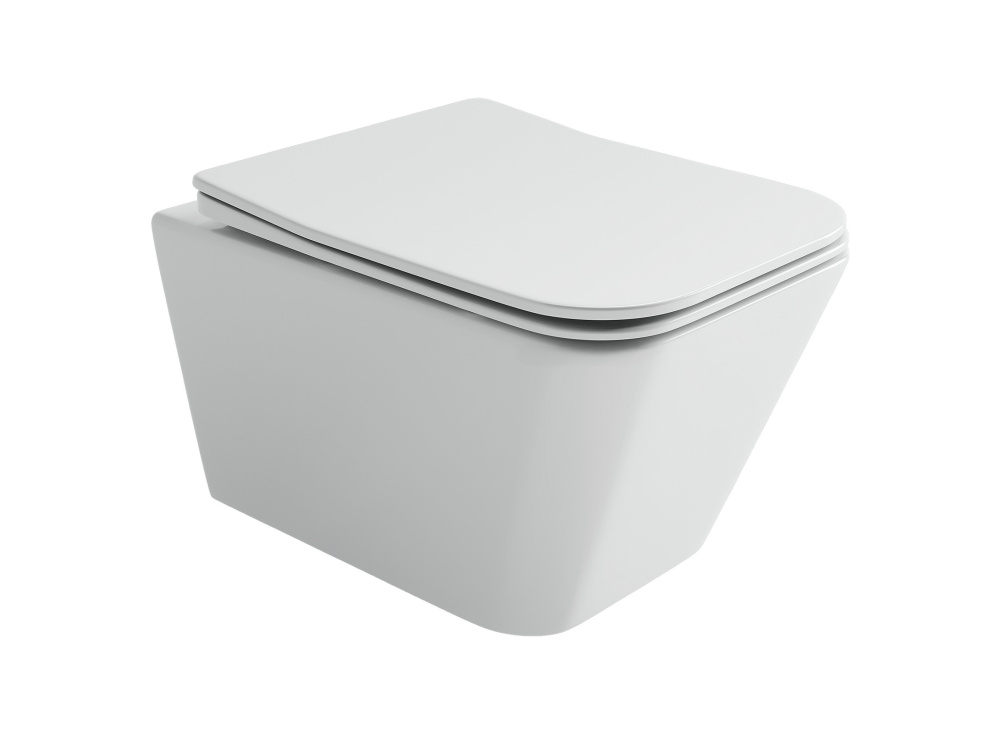 CERAMICANOVA Miro Унитаз подвесной Торнадо 3.0 360х520х300 мм, с сиденьем SQ, белый арт. 77749