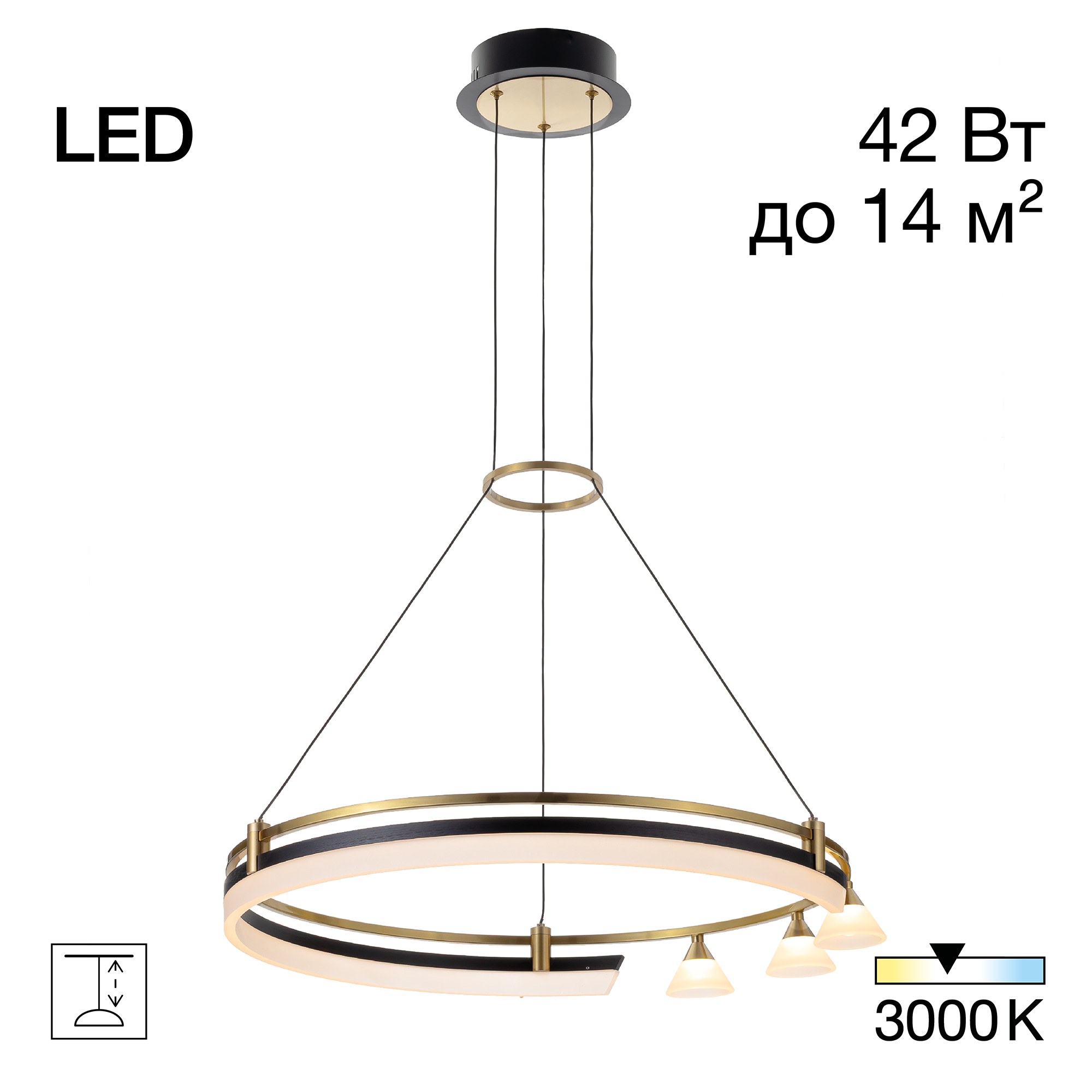 Citilux HELLY CL211062 Подвесная светодиодная люстра арт. 89349