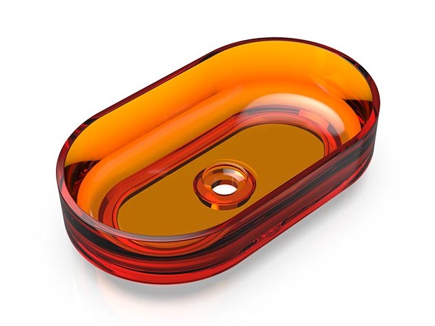 KNIEF ELLIPSE Shape Раковина накладная 550x320x140 мм без перелива, без отверстия, хром/60 Citrin арт. 36919