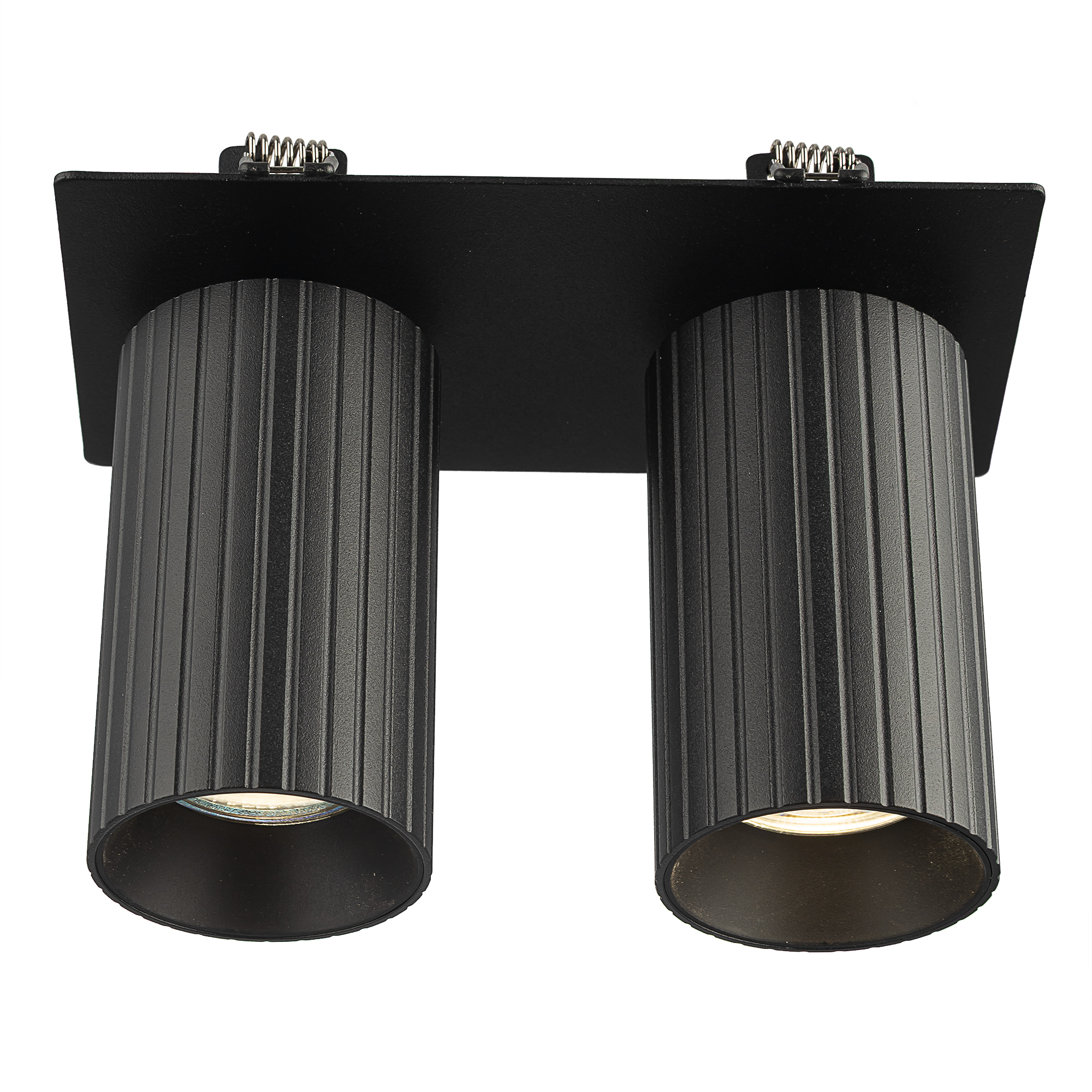 Citilux AXEL CL512D21R Спот поворотный встраиваемый двойной Чёрный Рифлёный арт. 129445