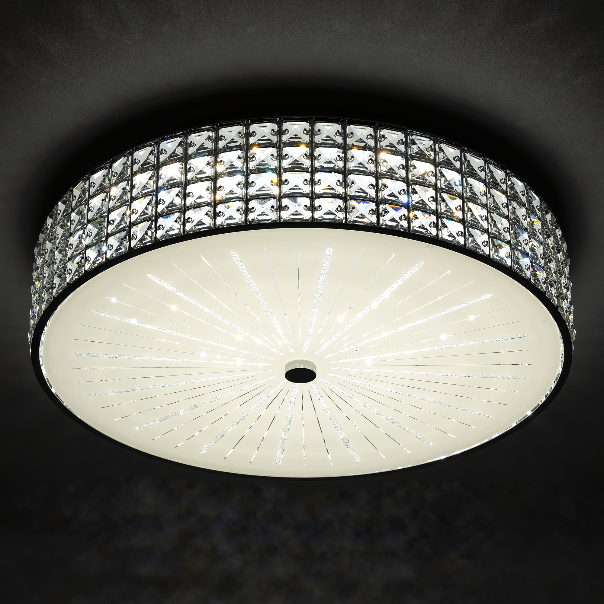Citilux Портал CL32418G1 LED RGB Люстра хрустальная с пультом Хром арт. 89027
