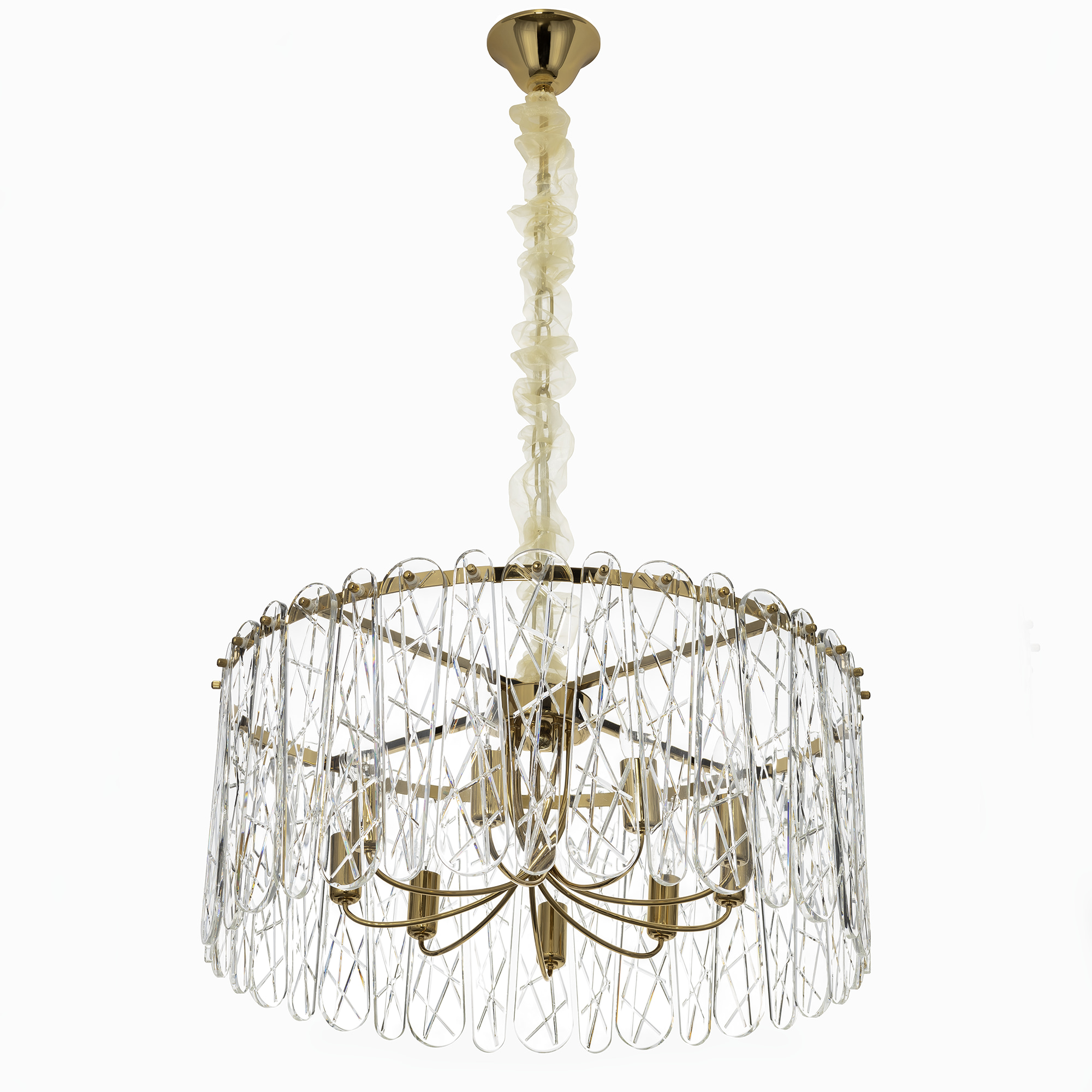 Citilux TALLA CL318292 Люстра хрустальная подвесная Золото арт. 89513